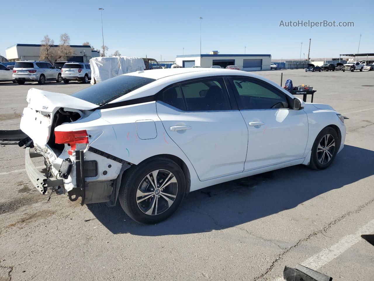 2021 Nissan Sentra Sv Белый vin: 3N1AB8CV3MY309433