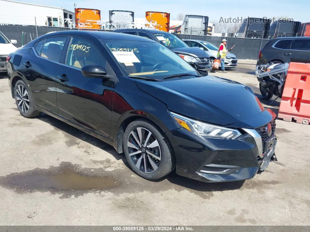 2021 Nissan Sentra Sv Xtronic Cvt Black vin: 3N1AB8CV3MY315183