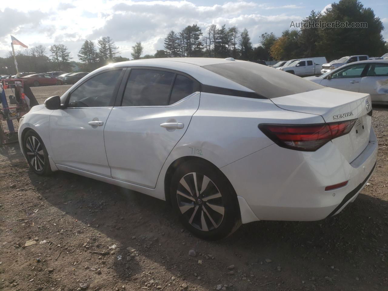 2020 Nissan Sentra Sv White vin: 3N1AB8CV4LY218833