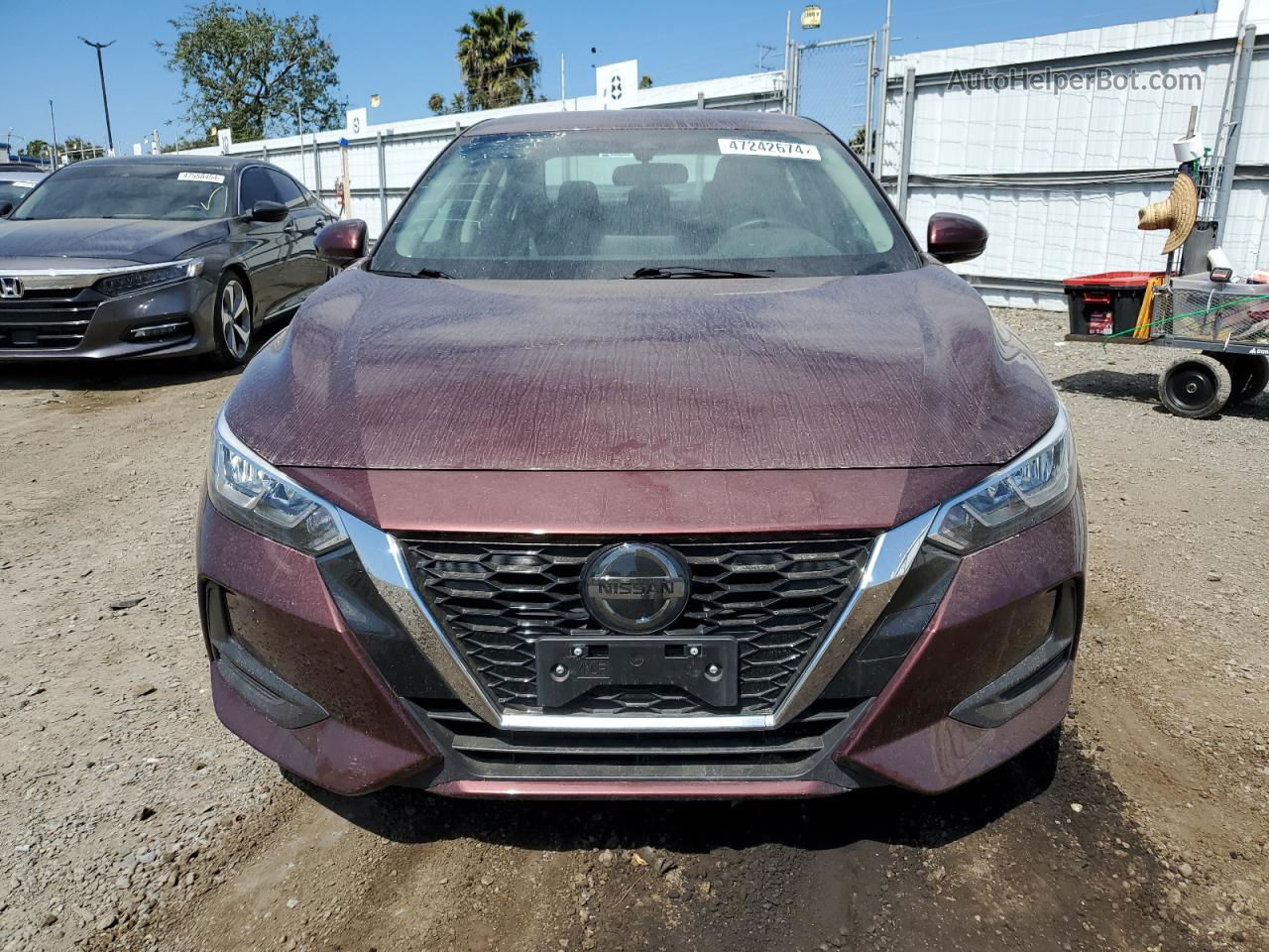 2020 Nissan Sentra Sv Burgundy vin: 3N1AB8CV4LY233252