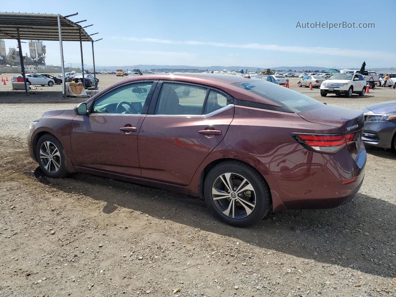 2020 Nissan Sentra Sv Burgundy vin: 3N1AB8CV4LY233252