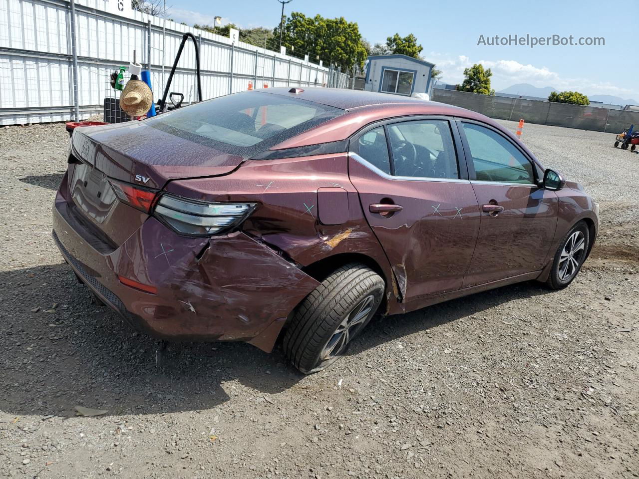 2020 Nissan Sentra Sv Burgundy vin: 3N1AB8CV4LY233252