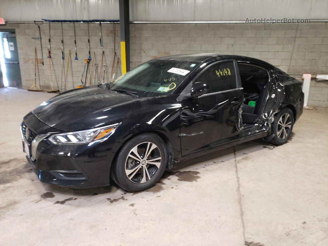 2020 Nissan Sentra Sv Black vin: 3N1AB8CV4LY245577