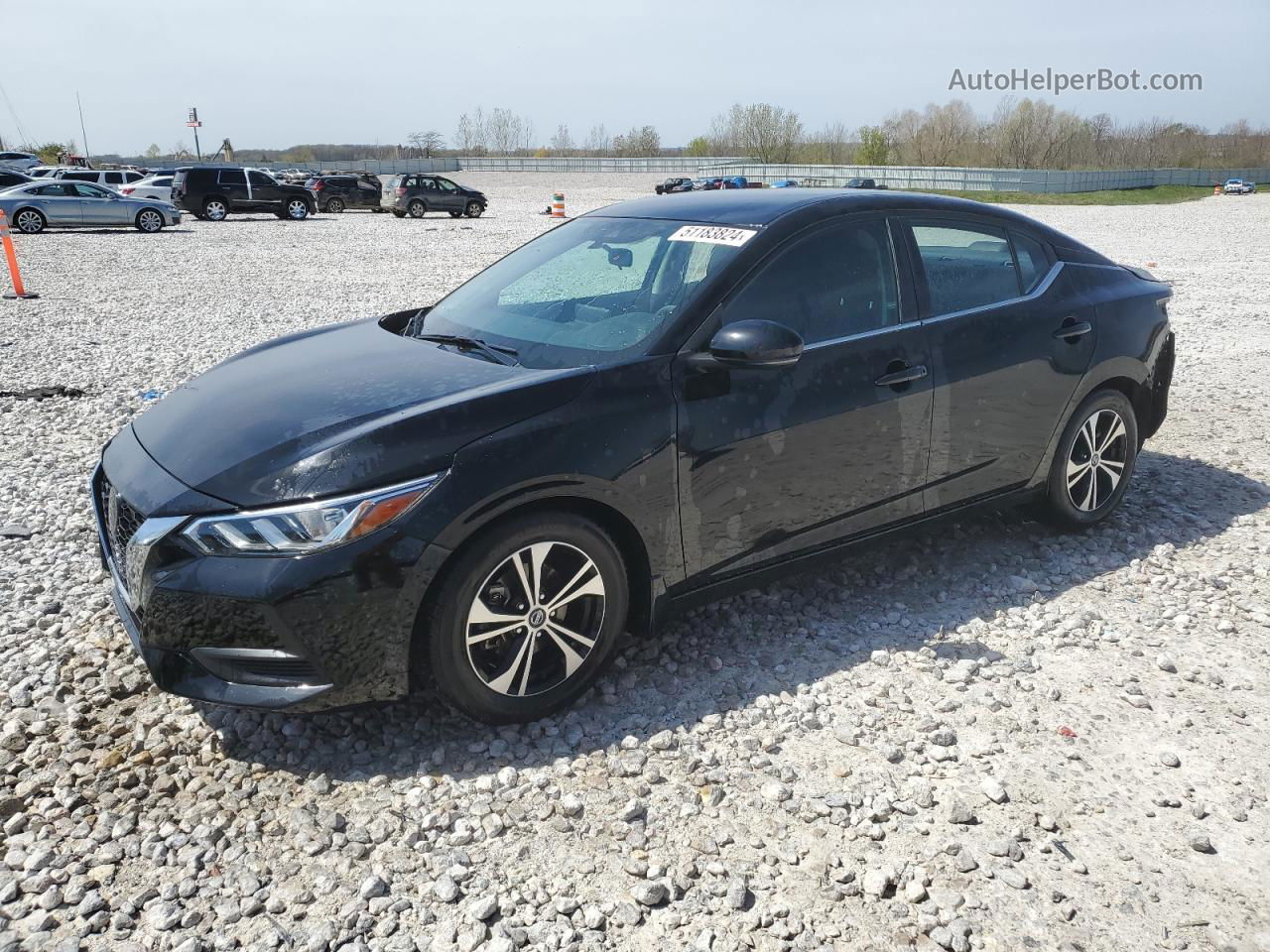 2020 Nissan Sentra Sv Черный vin: 3N1AB8CV4LY246406