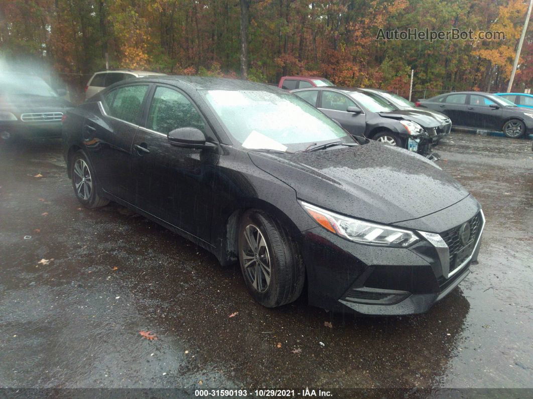 2020 Nissan Sentra Sv Черный vin: 3N1AB8CV4LY258281