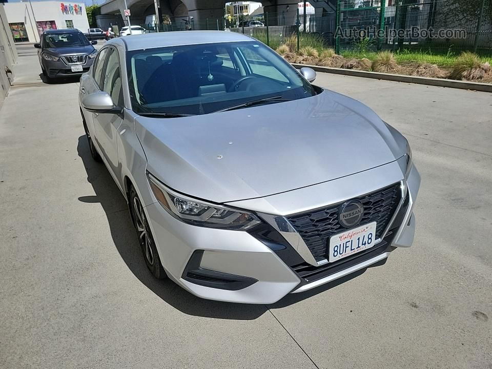 2020 Nissan Sentra Sv Серебряный vin: 3N1AB8CV4LY276506