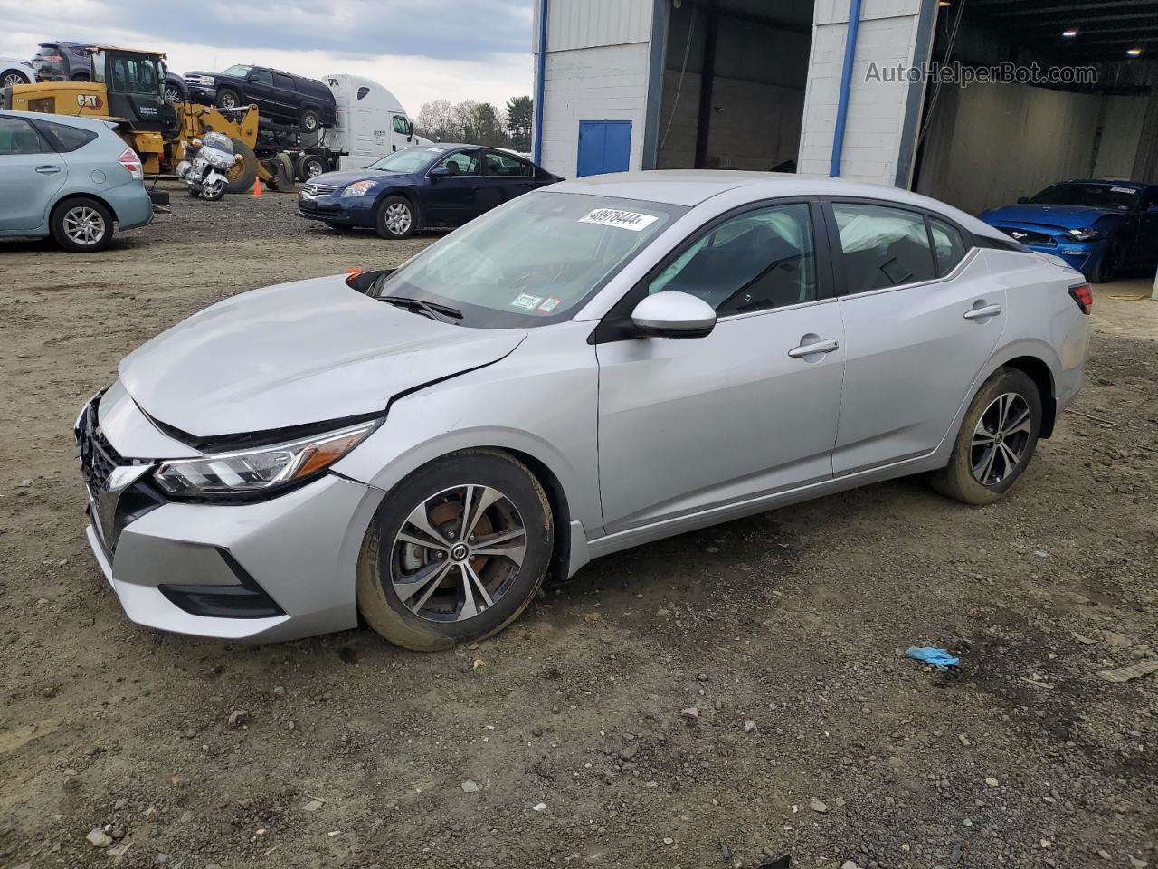 2020 Nissan Sentra Sv Серебряный vin: 3N1AB8CV4LY280359