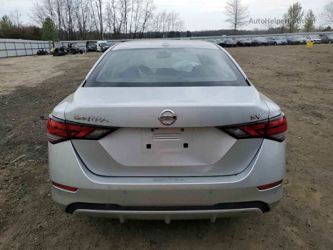 2020 Nissan Sentra Sv Серебряный vin: 3N1AB8CV4LY280359