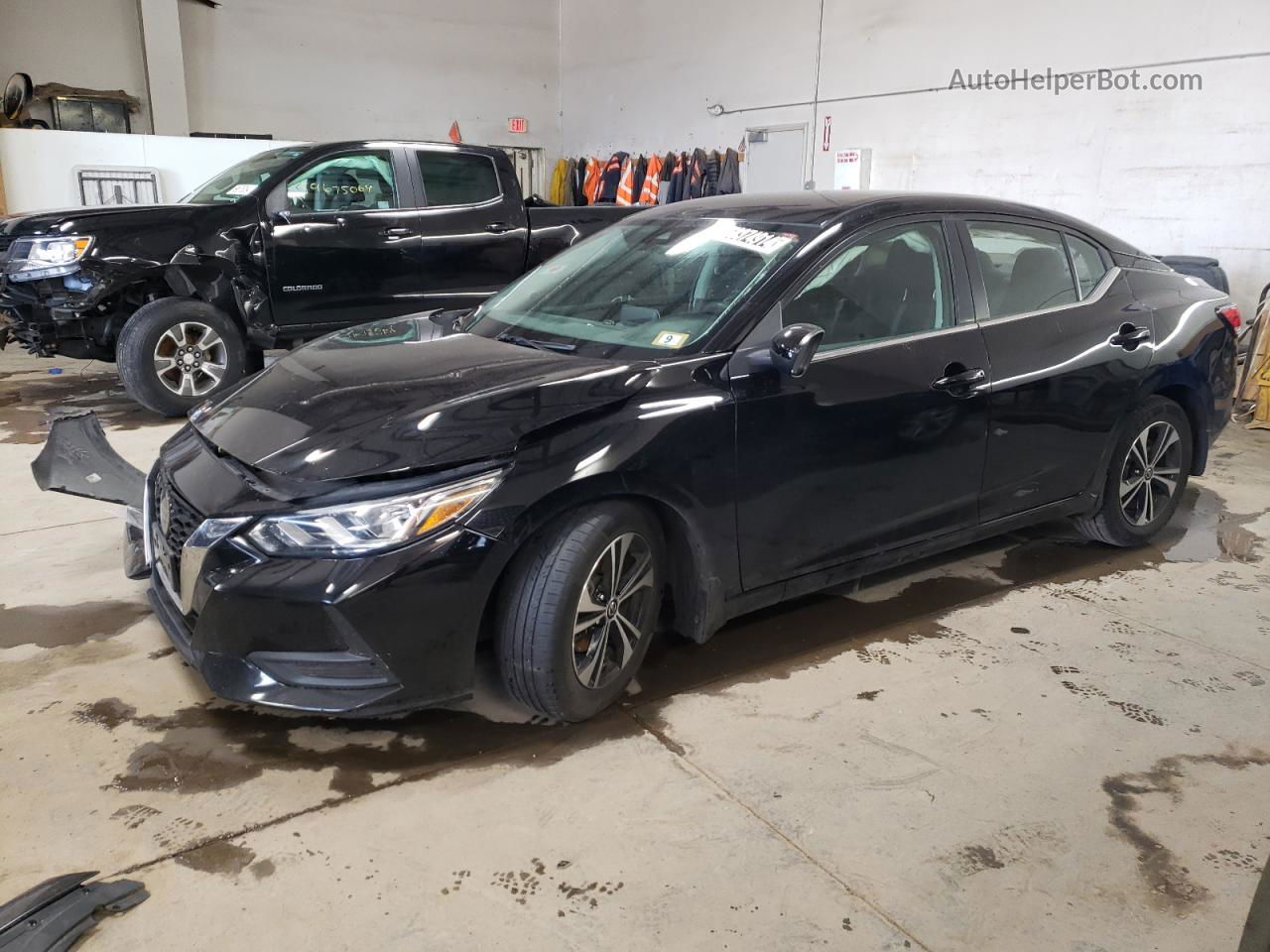 2021 Nissan Sentra Sv Black vin: 3N1AB8CV4MY221104