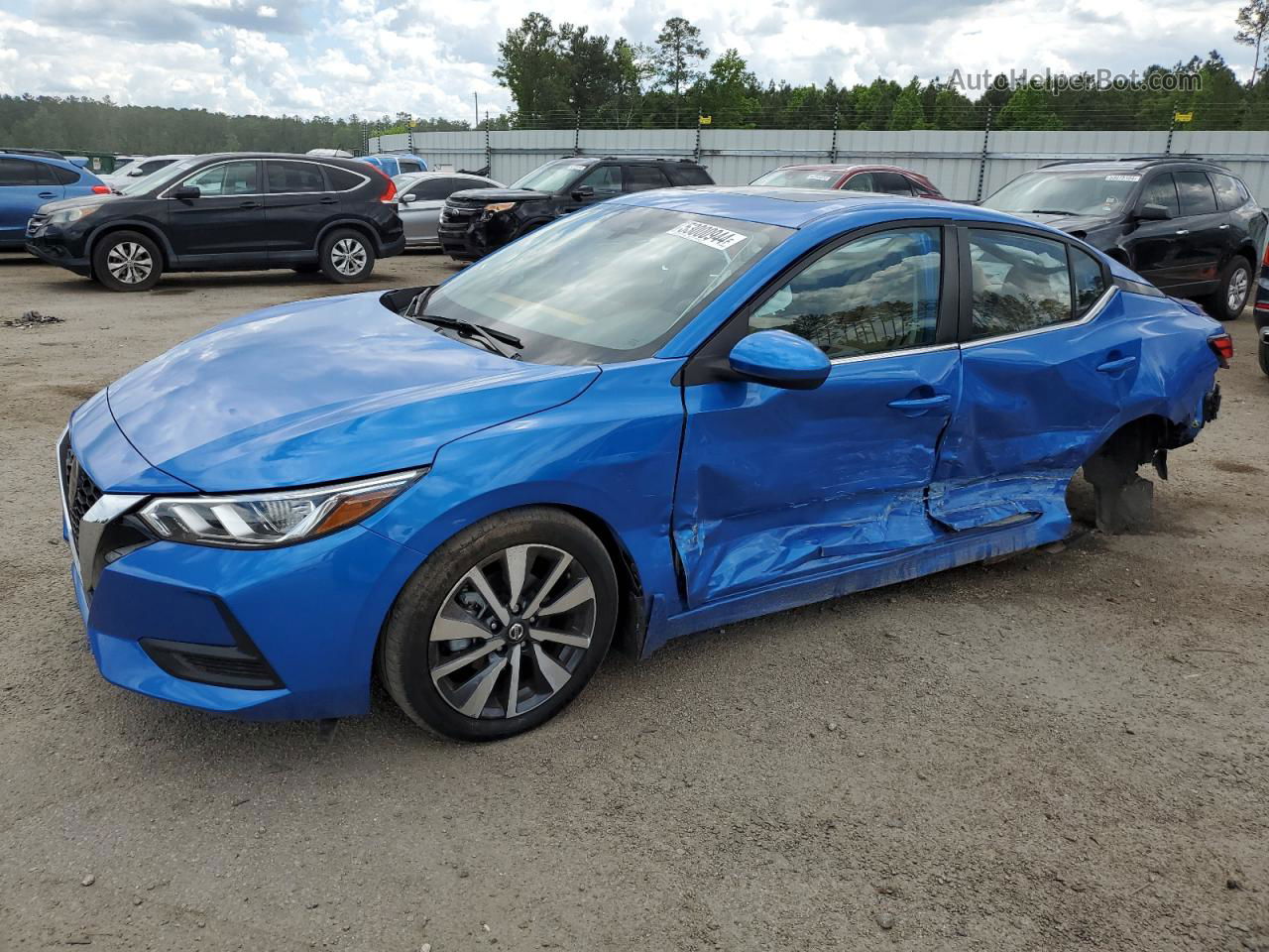 2021 Nissan Sentra Sv Blue vin: 3N1AB8CV4MY229820