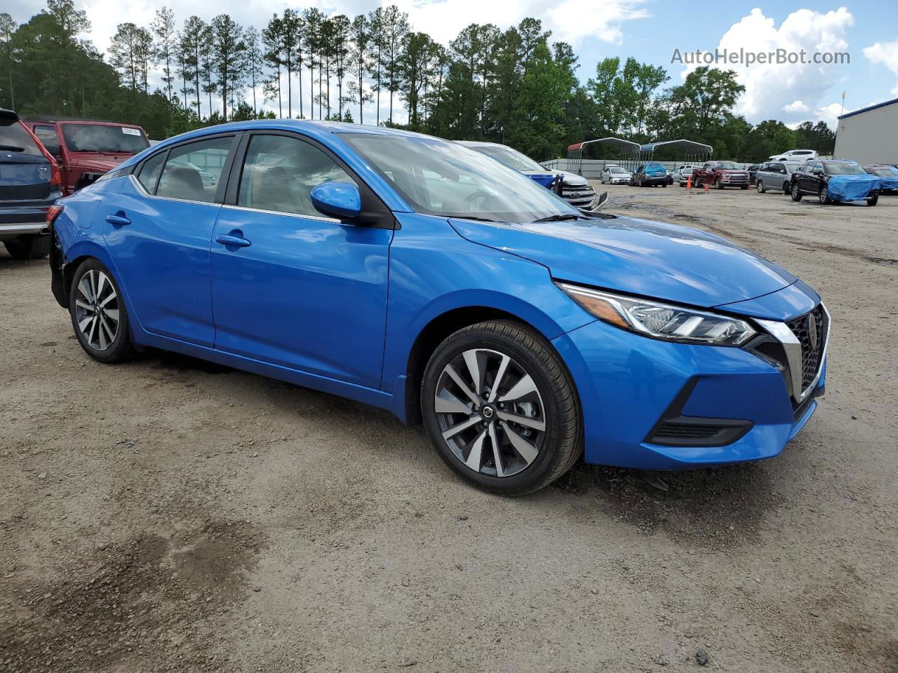 2021 Nissan Sentra Sv Blue vin: 3N1AB8CV4MY229820