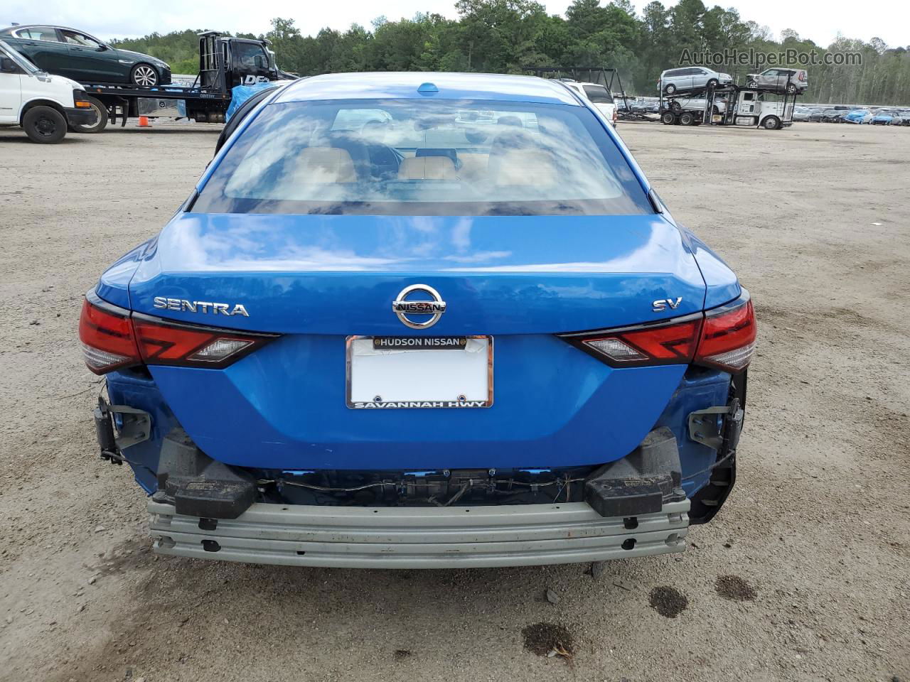 2021 Nissan Sentra Sv Blue vin: 3N1AB8CV4MY229820