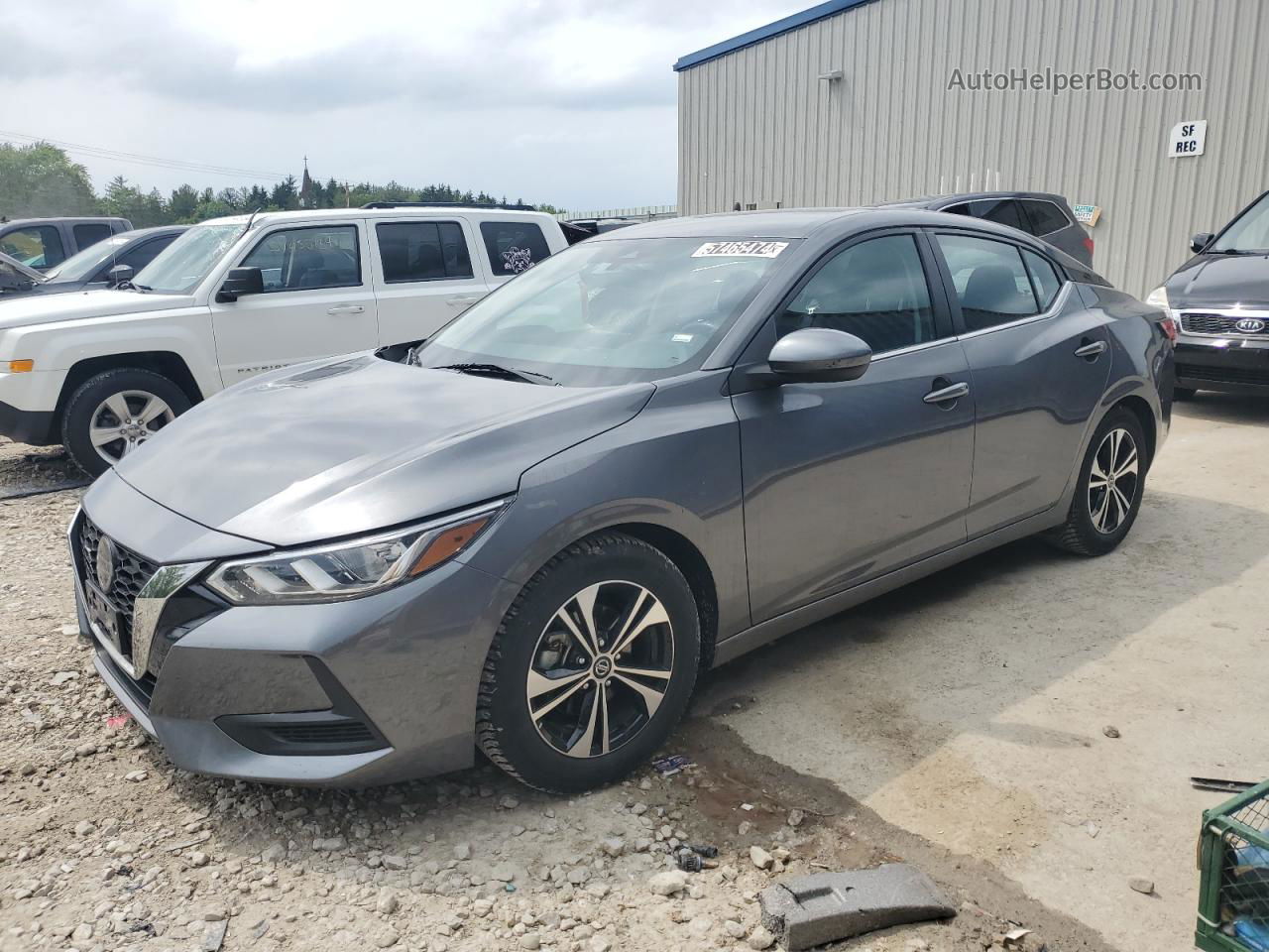 2021 Nissan Sentra Sv Gray vin: 3N1AB8CV4MY252160