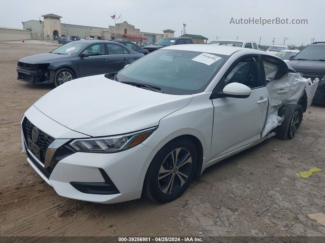 2021 Nissan Sentra Sv Xtronic Cvt White vin: 3N1AB8CV4MY265331