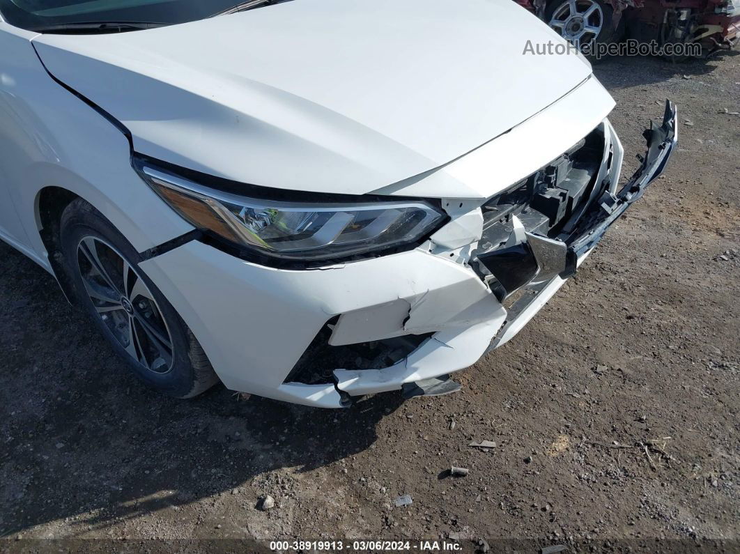 2021 Nissan Sentra Sv Xtronic Cvt White vin: 3N1AB8CV4MY296238