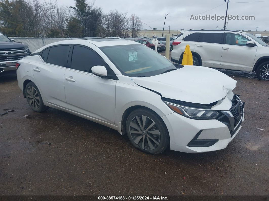 2021 Nissan Sentra Sv Xtronic Cvt Белый vin: 3N1AB8CV4MY314236