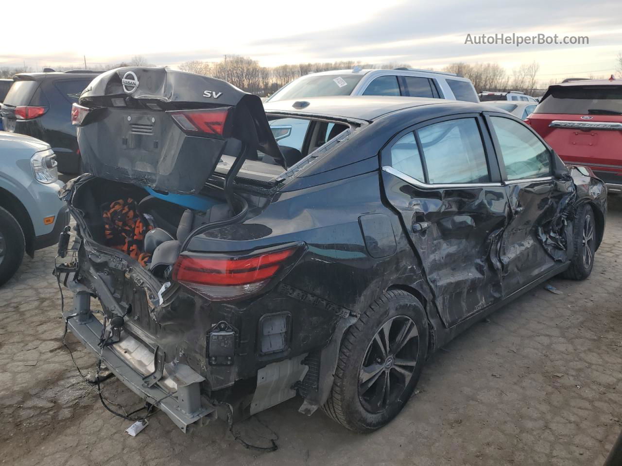2023 Nissan Sentra Sv Черный vin: 3N1AB8CV4PY275975