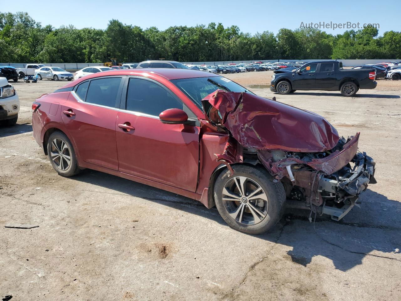 2020 Nissan Sentra Sv Red vin: 3N1AB8CV5LY221496