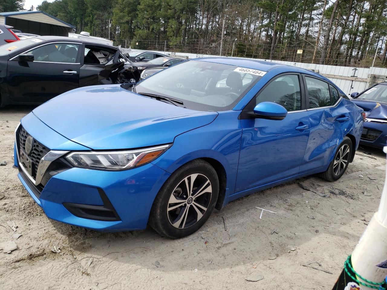 2020 Nissan Sentra Sv Blue vin: 3N1AB8CV5LY222325