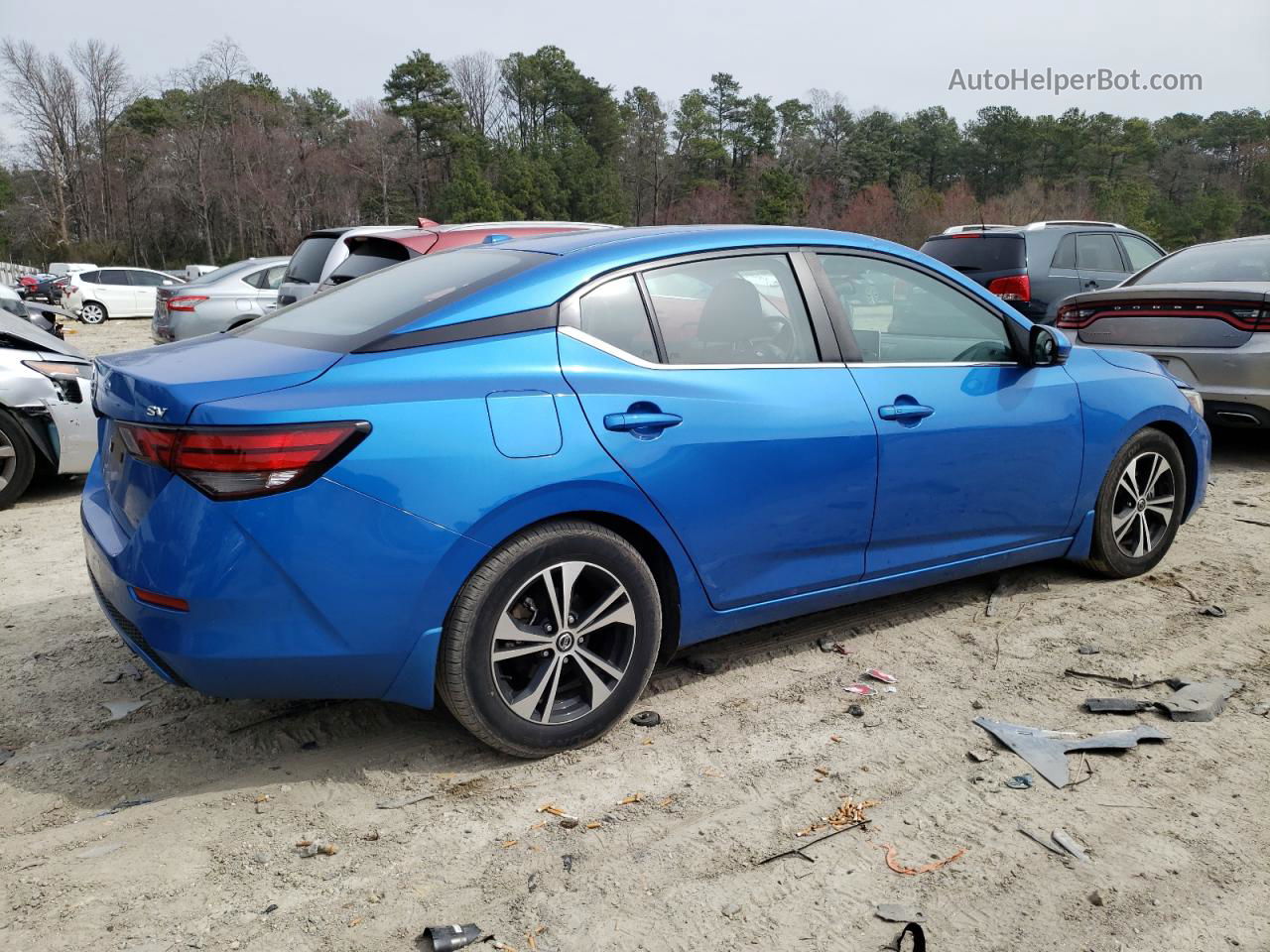 2020 Nissan Sentra Sv Blue vin: 3N1AB8CV5LY222325