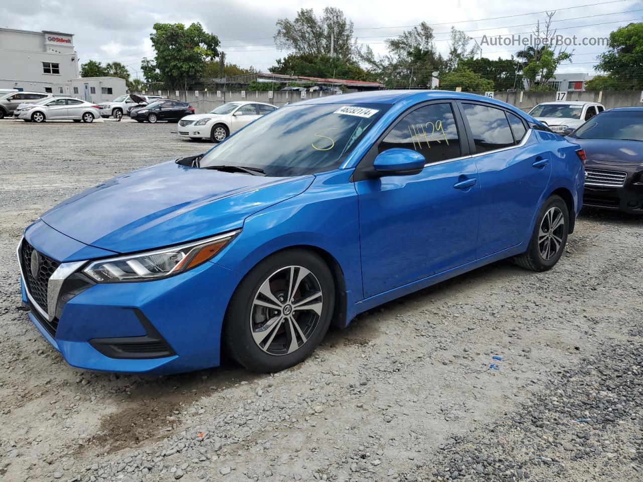 2020 Nissan Sentra Sv Blue vin: 3N1AB8CV5LY238167