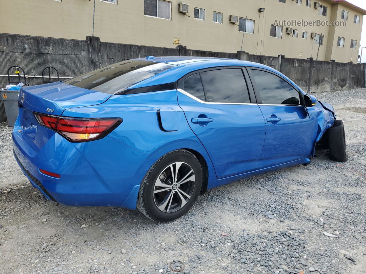 2020 Nissan Sentra Sv Blue vin: 3N1AB8CV5LY238167