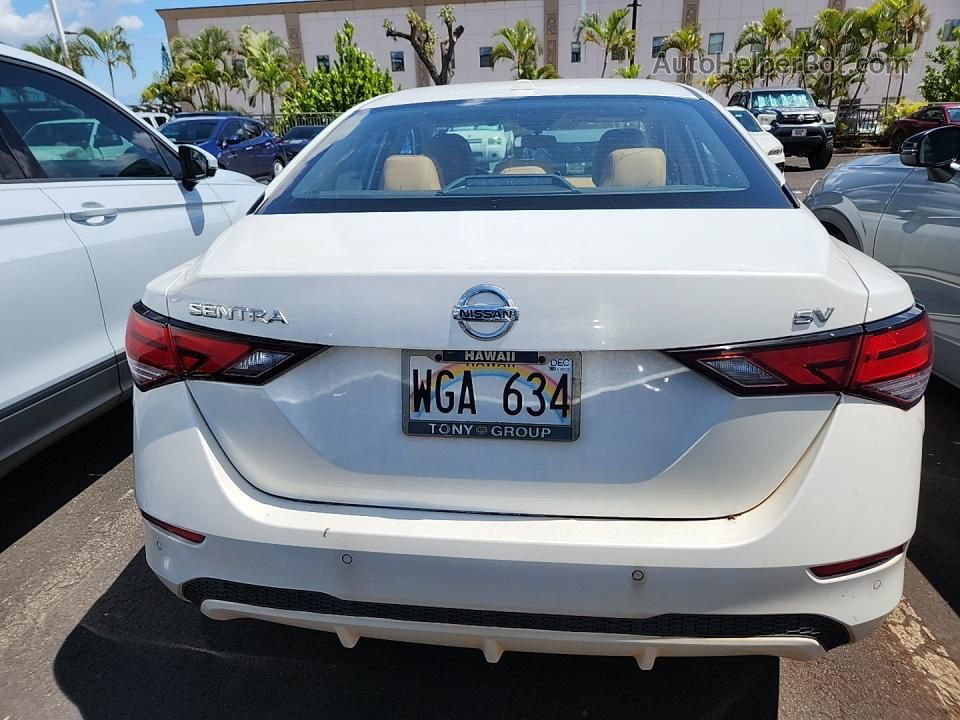 2020 Nissan Sentra Sv White vin: 3N1AB8CV5LY242588