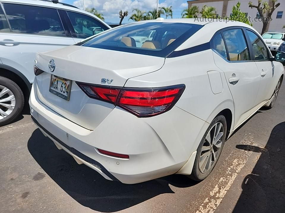 2020 Nissan Sentra Sv White vin: 3N1AB8CV5LY242588