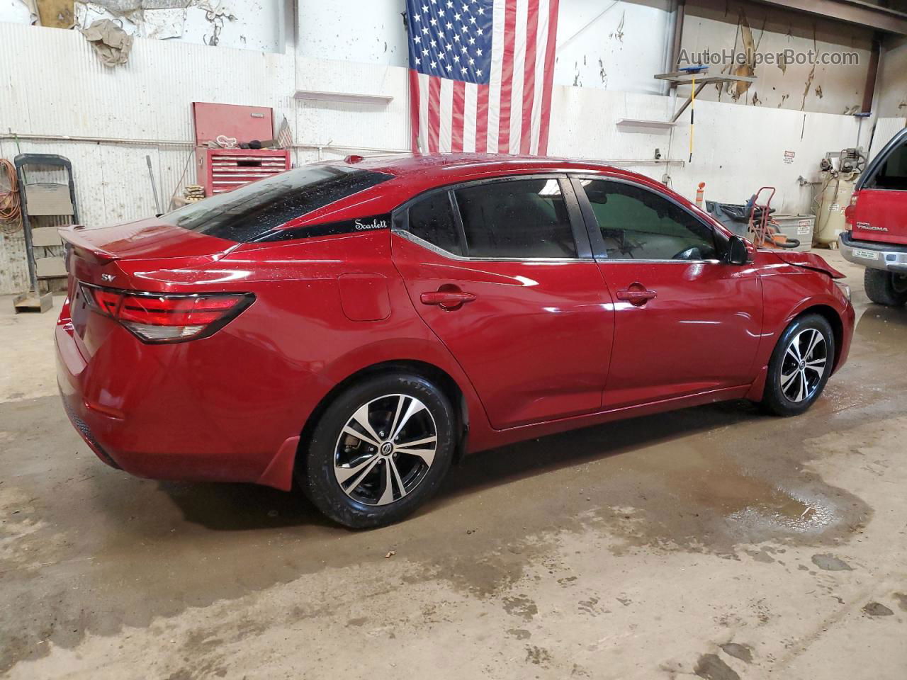 2020 Nissan Sentra Sv Red vin: 3N1AB8CV5LY274375