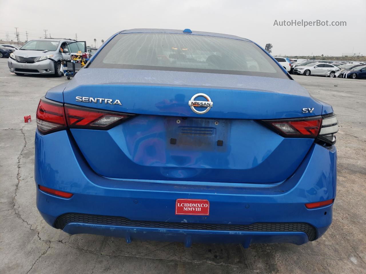 2020 Nissan Sentra Sv Синий vin: 3N1AB8CV5LY304846