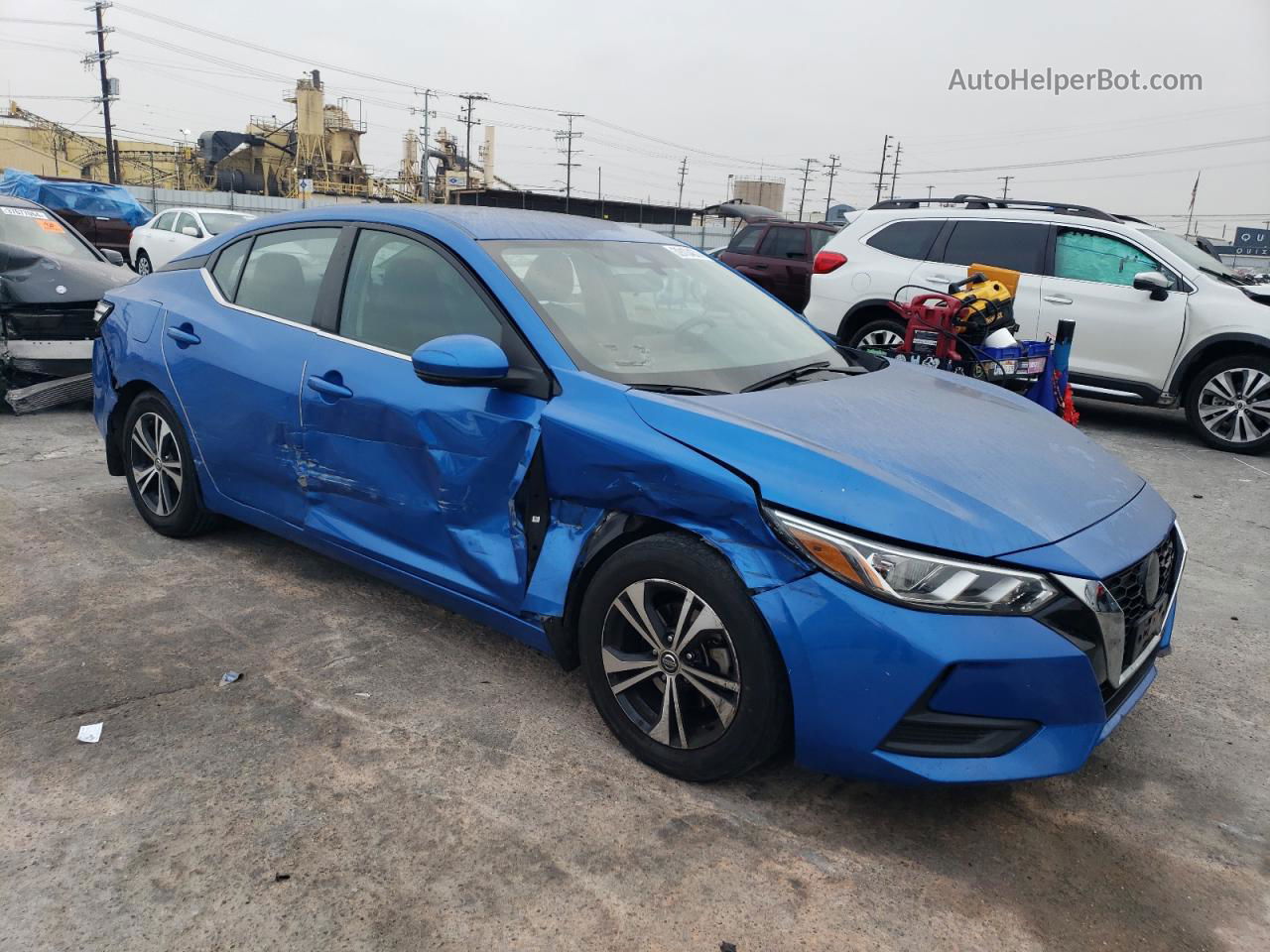 2020 Nissan Sentra Sv Blue vin: 3N1AB8CV5LY304846