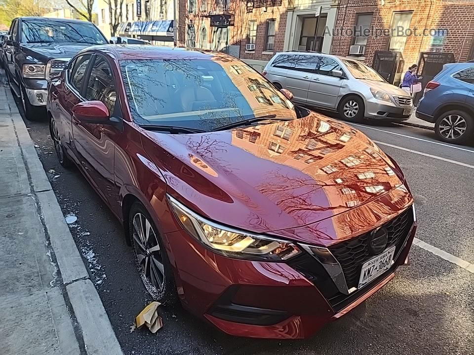 2021 Nissan Sentra Sv Red vin: 3N1AB8CV5MY201525