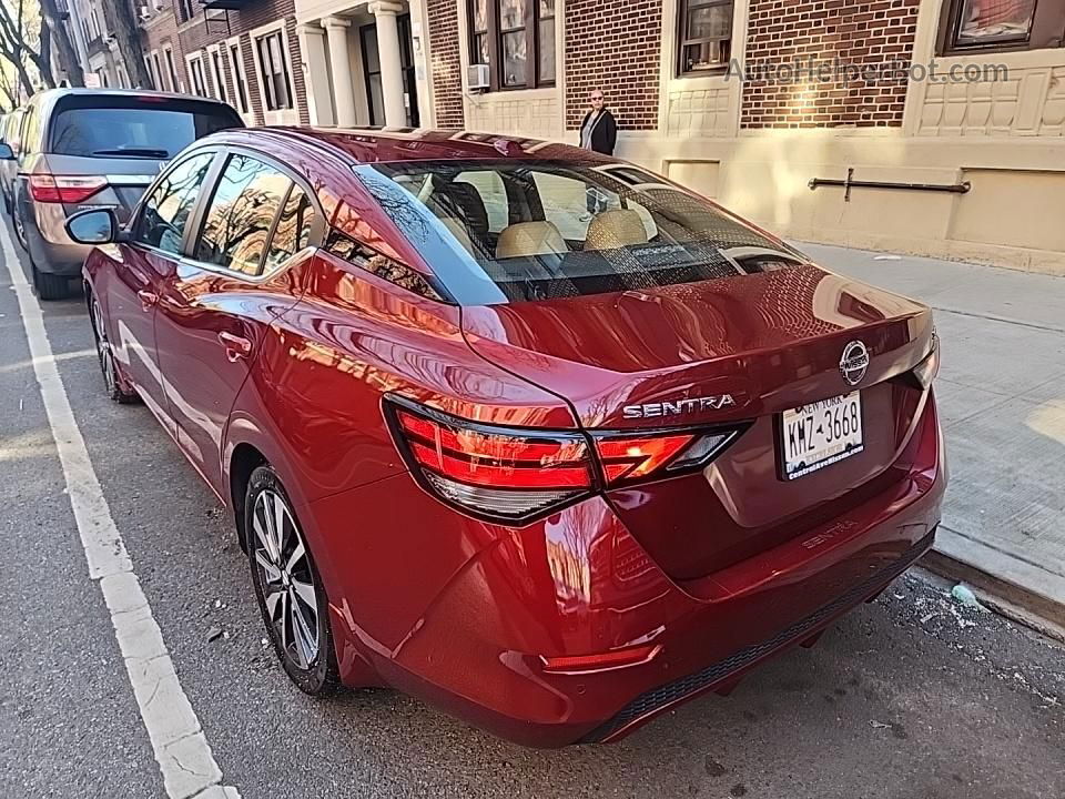 2021 Nissan Sentra Sv Red vin: 3N1AB8CV5MY201525