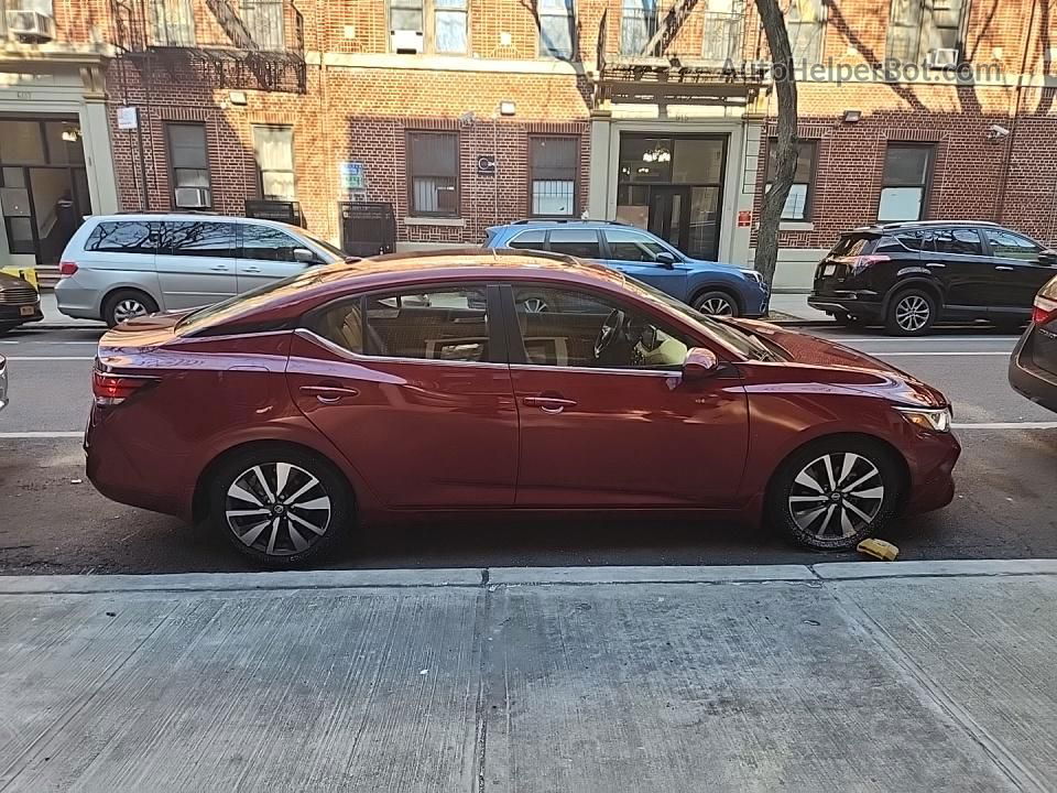 2021 Nissan Sentra Sv Красный vin: 3N1AB8CV5MY201525