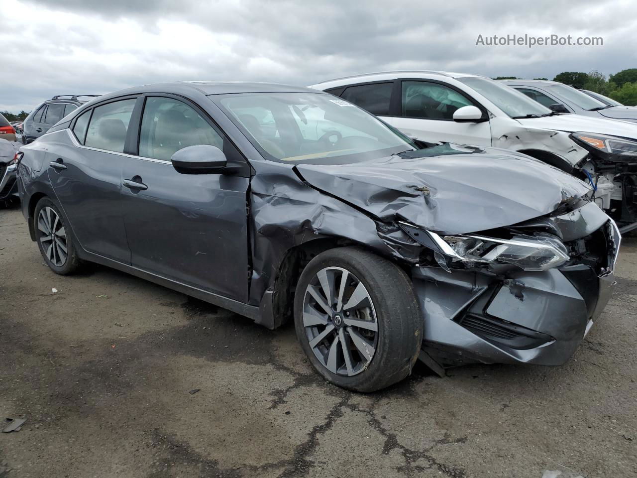 2021 Nissan Sentra Sv Gray vin: 3N1AB8CV5MY201833