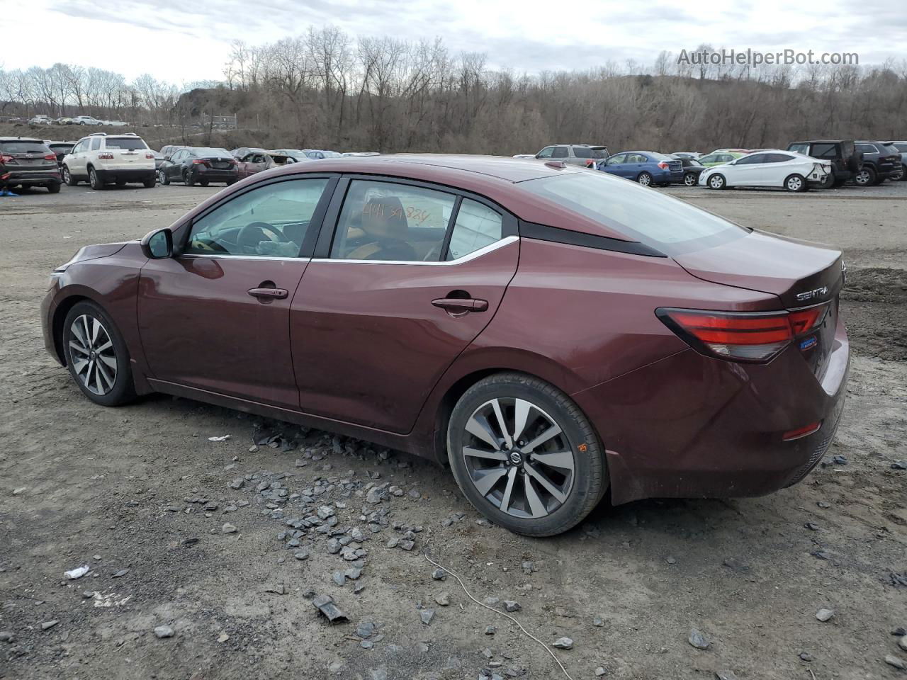 2021 Nissan Sentra Sv Burgundy vin: 3N1AB8CV5MY216073