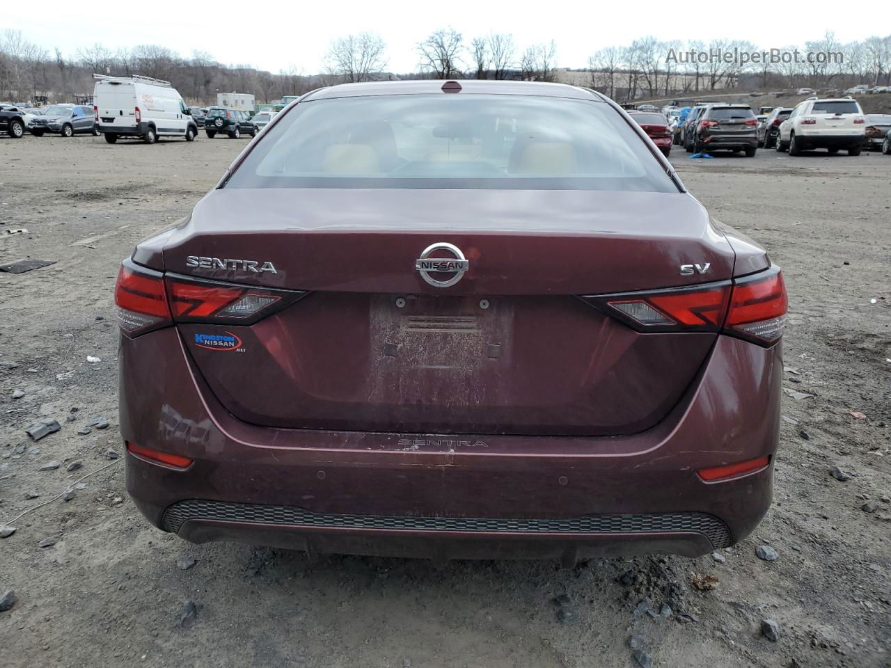 2021 Nissan Sentra Sv Burgundy vin: 3N1AB8CV5MY216073