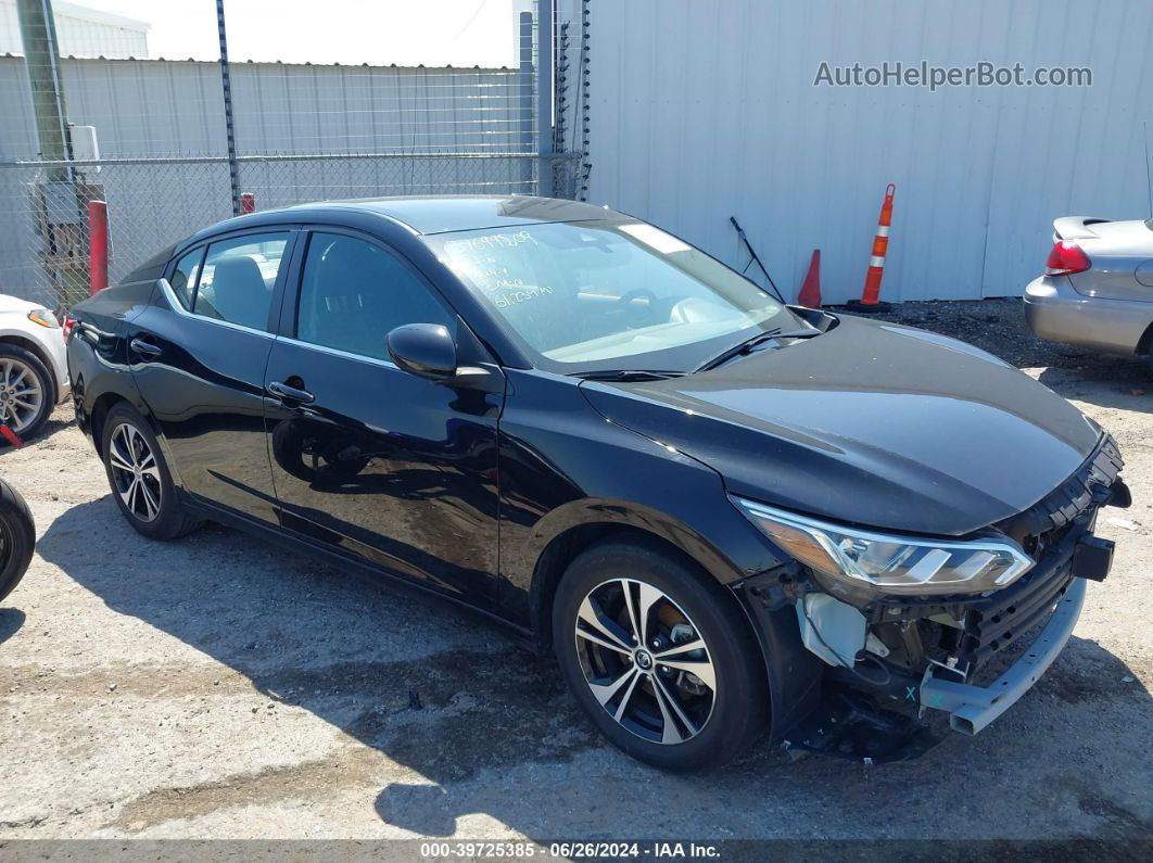 2021 Nissan Sentra Sv Xtronic Cvt Black vin: 3N1AB8CV5MY281201