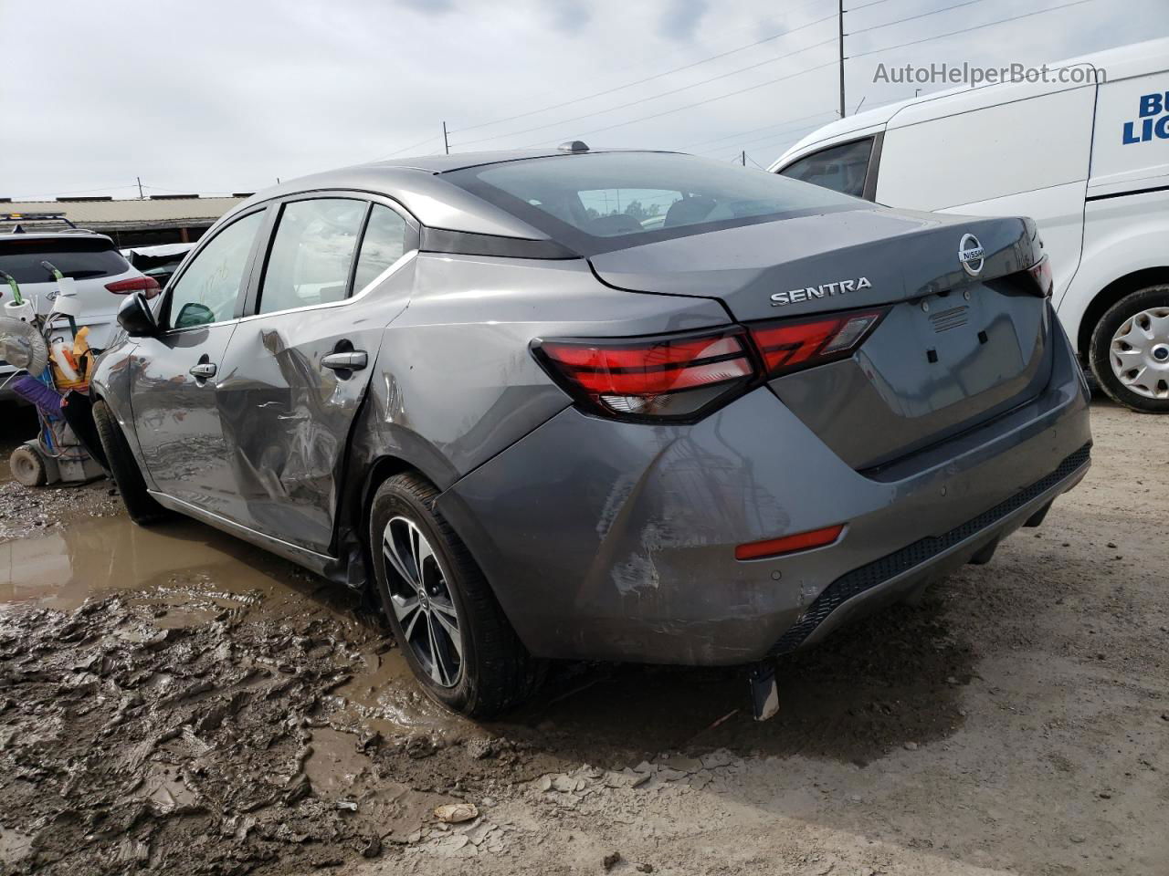 2021 Nissan Sentra Sv Серый vin: 3N1AB8CV5MY283465