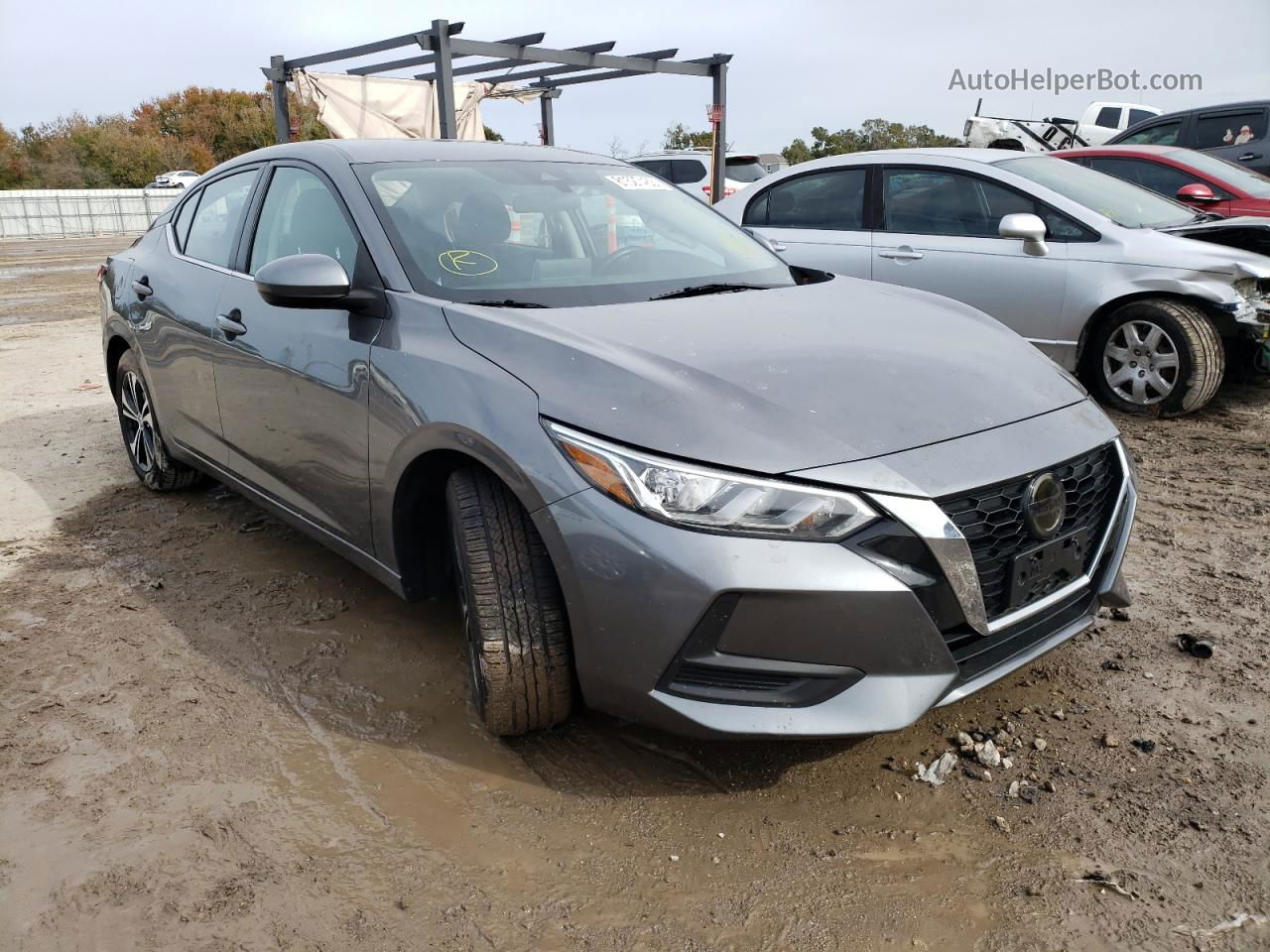 2021 Nissan Sentra Sv Серый vin: 3N1AB8CV5MY283465