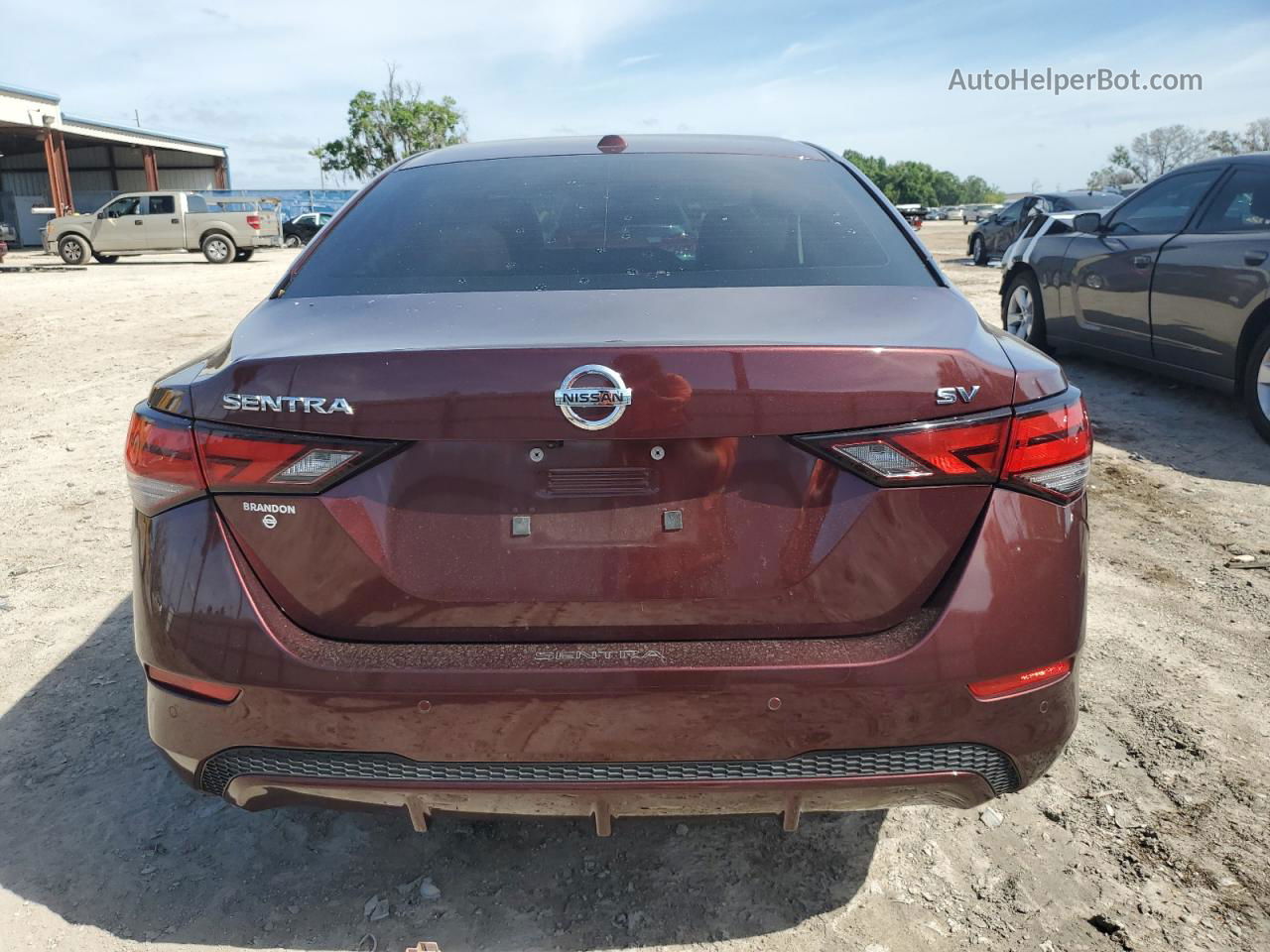 2021 Nissan Sentra Sv Maroon vin: 3N1AB8CV5MY292456