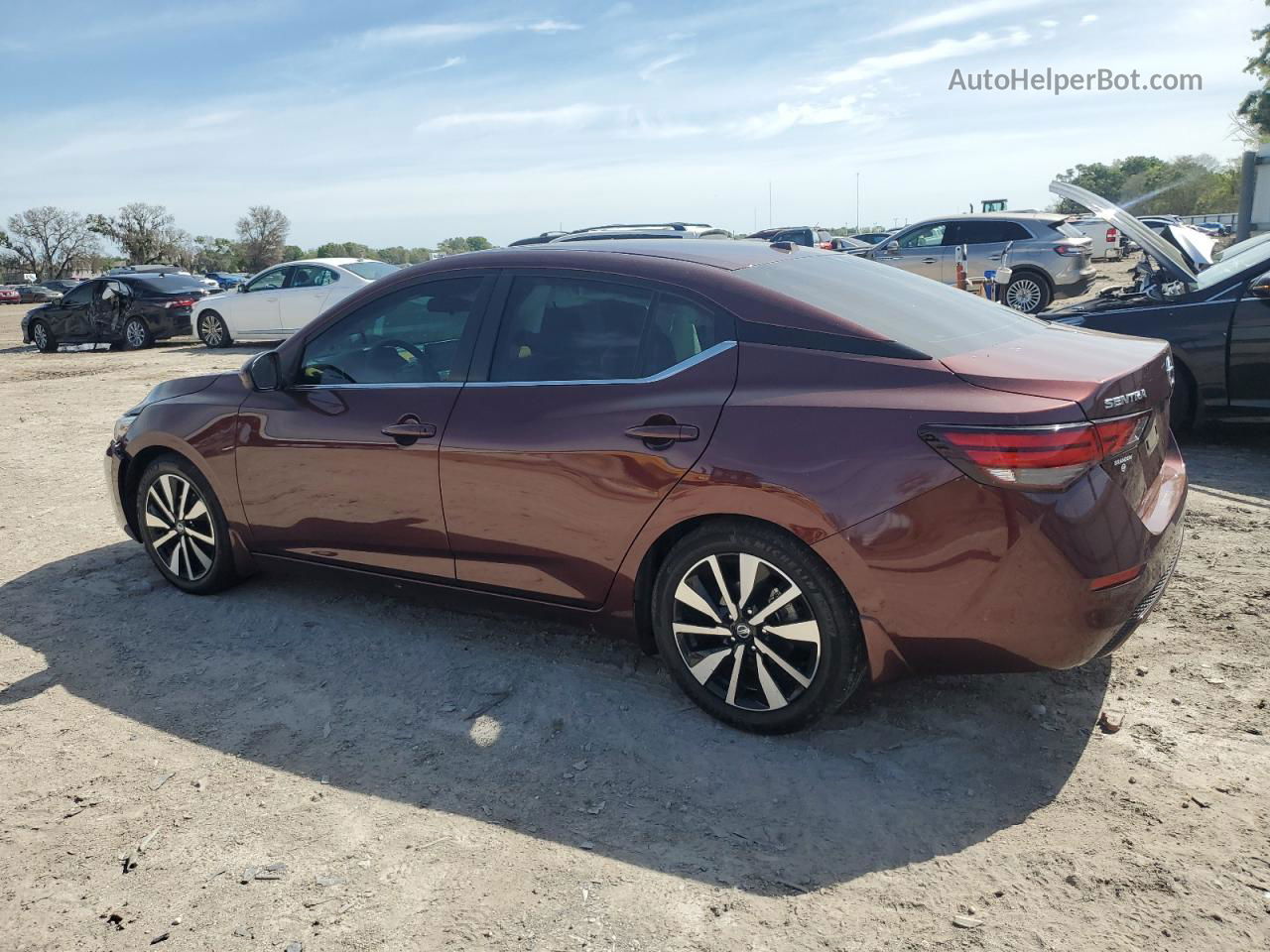 2021 Nissan Sentra Sv Maroon vin: 3N1AB8CV5MY292456