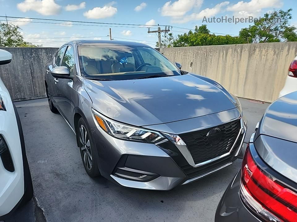 2021 Nissan Sentra Sv Gray vin: 3N1AB8CV5MY313192