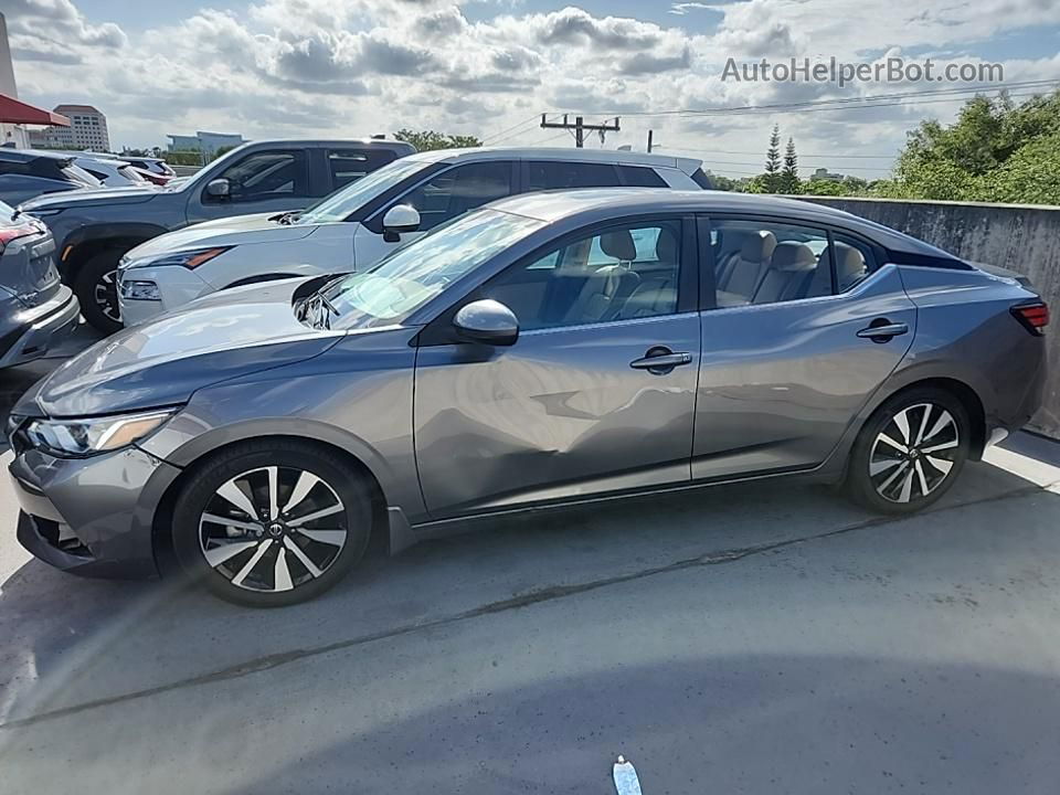 2021 Nissan Sentra Sv Gray vin: 3N1AB8CV5MY313192