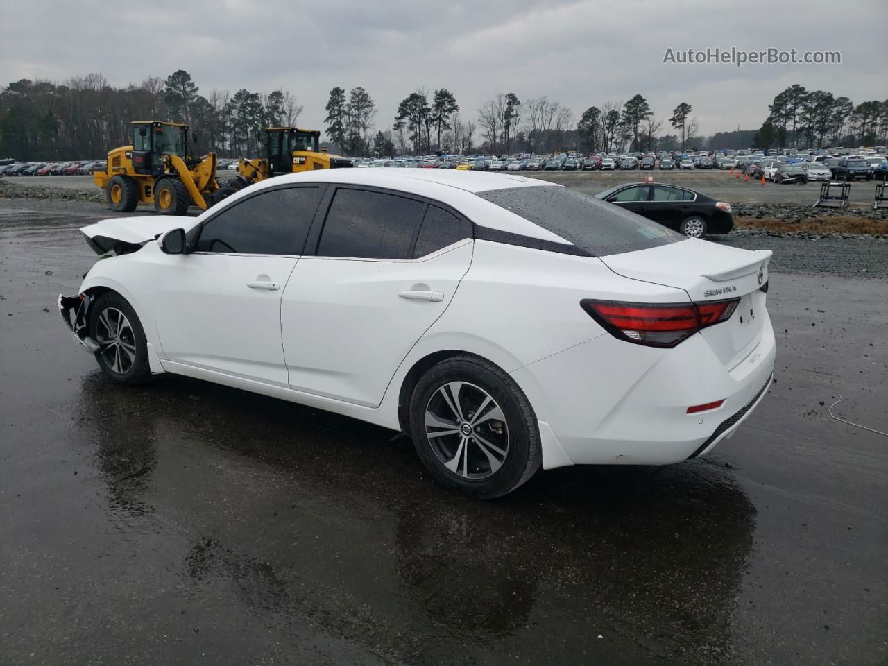 2021 Nissan Sentra Sv Белый vin: 3N1AB8CV5MY325066