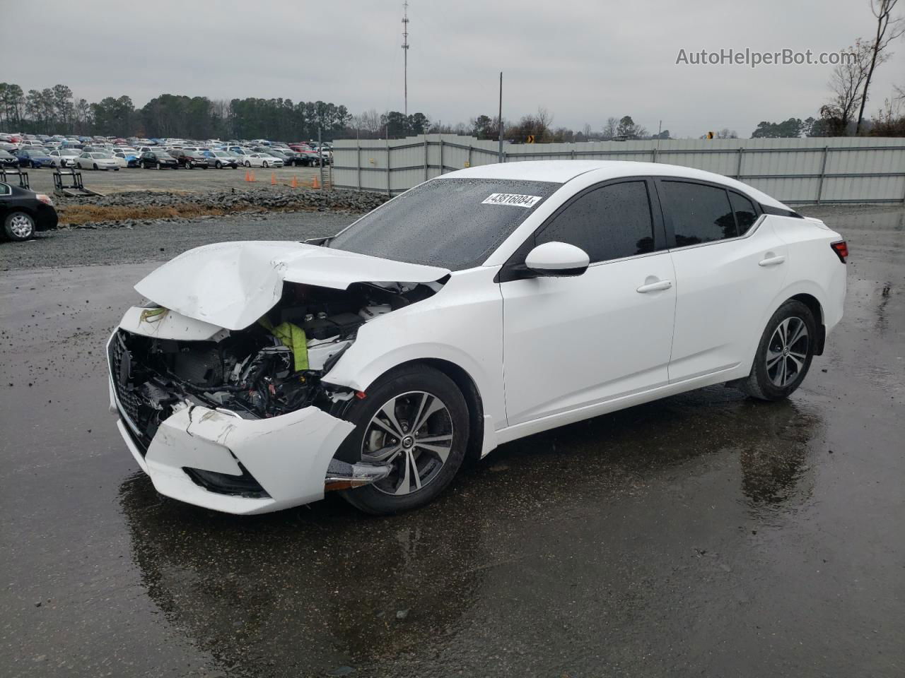 2021 Nissan Sentra Sv Белый vin: 3N1AB8CV5MY325066