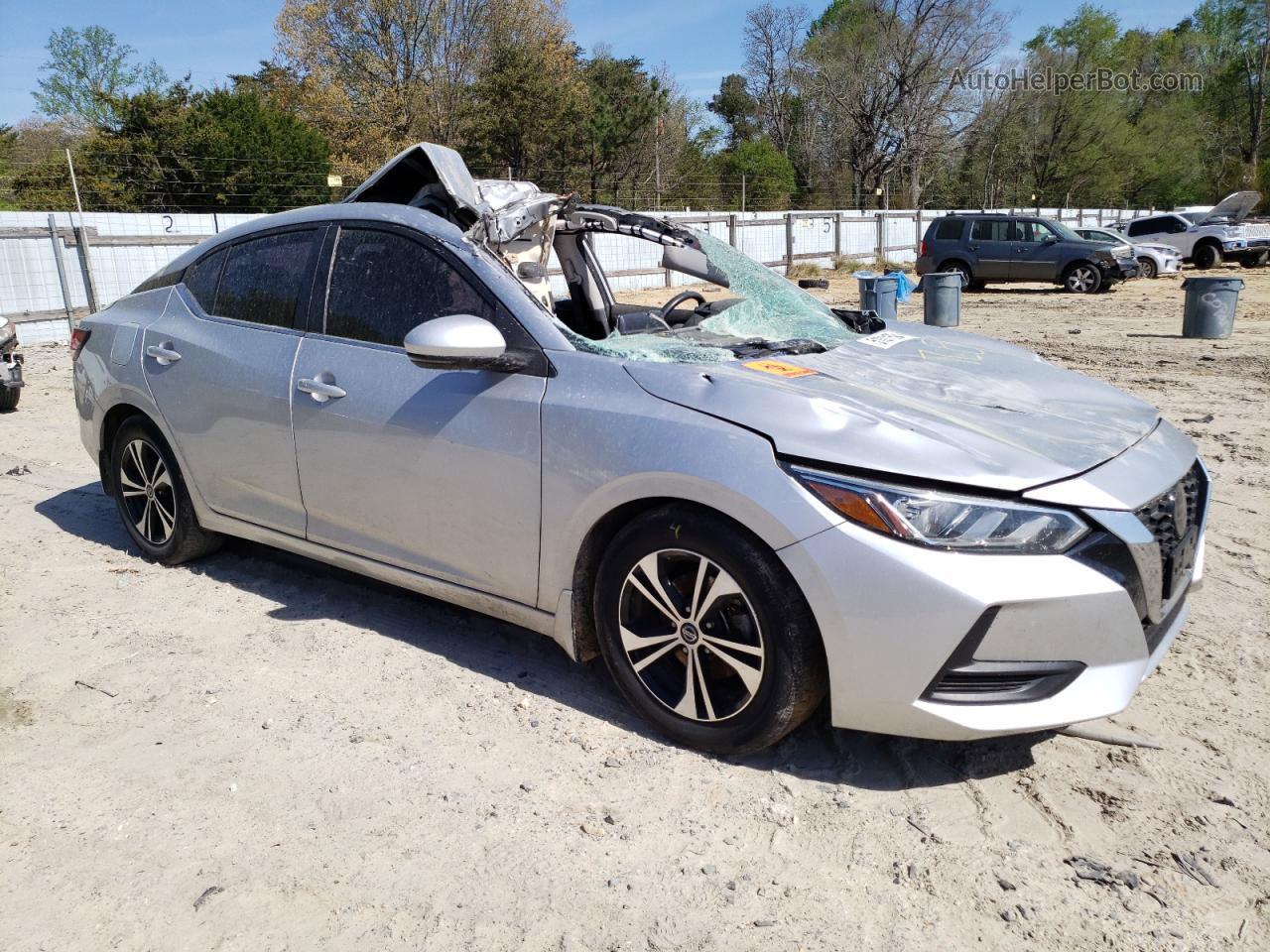 2020 Nissan Sentra Sv Silver vin: 3N1AB8CV6LY212855