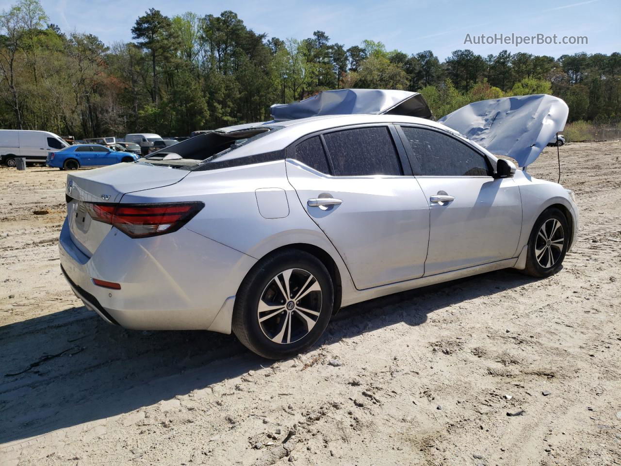 2020 Nissan Sentra Sv Silver vin: 3N1AB8CV6LY212855