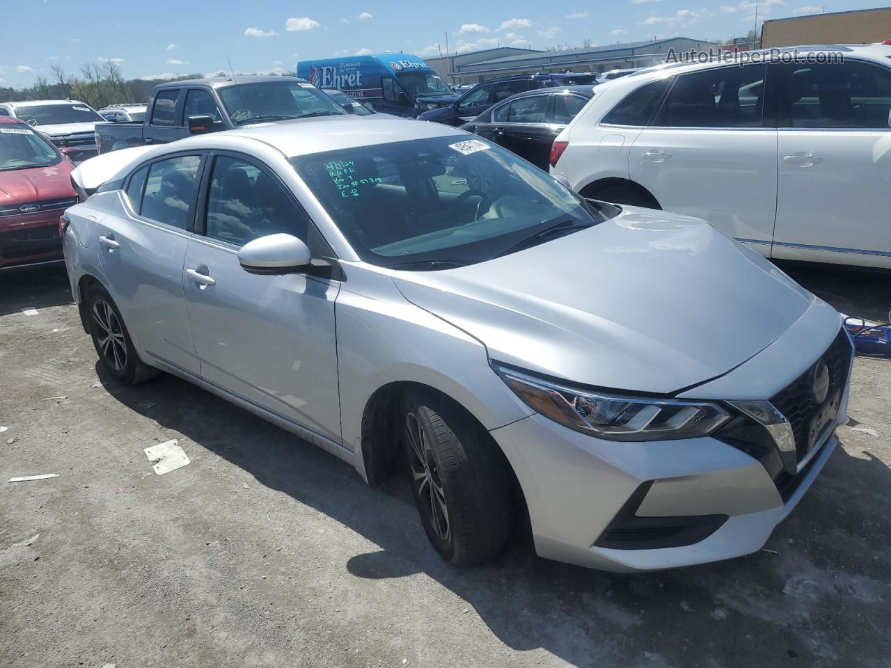 2020 Nissan Sentra Sv Silver vin: 3N1AB8CV6LY253129