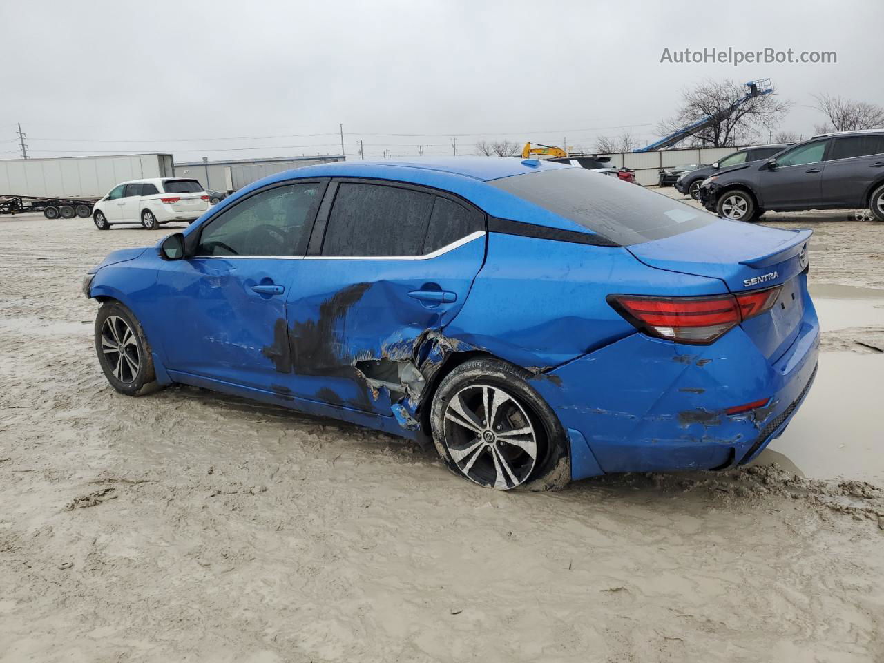 2020 Nissan Sentra Sv Blue vin: 3N1AB8CV6LY260386